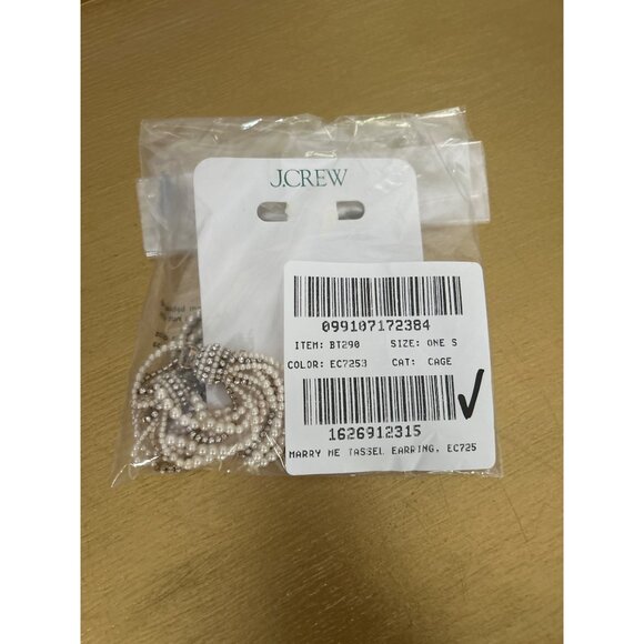 J Crew Crystal ball tassel earrings BT290 - Picture 3 of 3